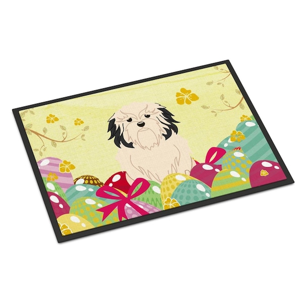 Carolines Treasures 24 x 36 in. Easter Eggs Lowchen Indoor or Outdoor Mat BB6019JMAT - main